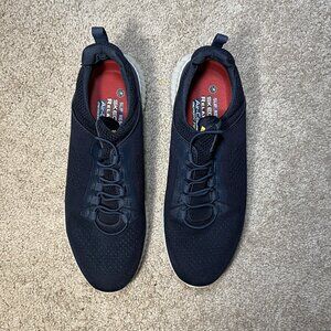 Skechers Men's 12 Slip Resistant Relaxed Fit Navy Blue Work Shoes